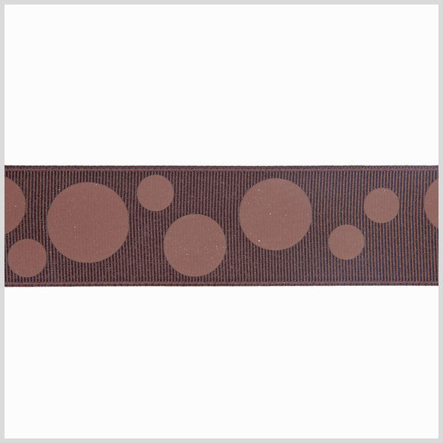 7/8" Brown Polka Dot Grosgrain Ribbon