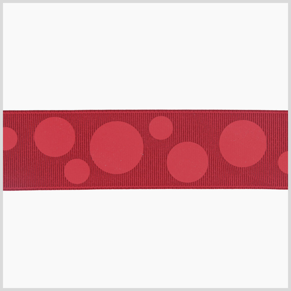 7/8" Red Polka Dot Grosgrain Ribbon