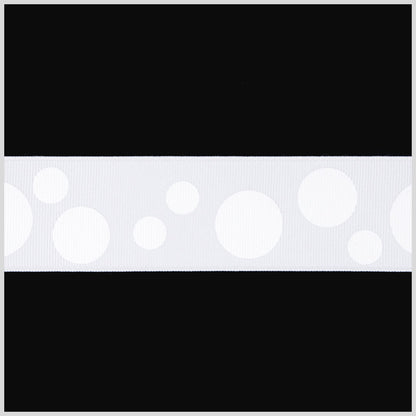 7/8 White Polka Dot Grosgrain Ribbon