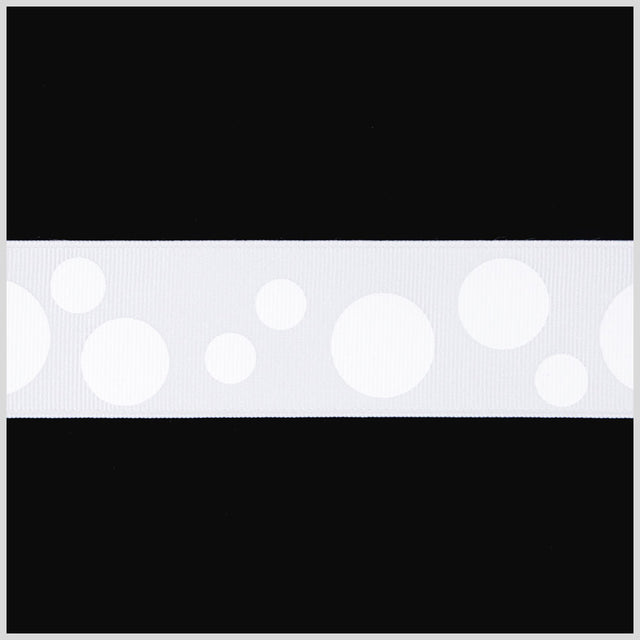 7/8 White Polka Dot Grosgrain Ribbon