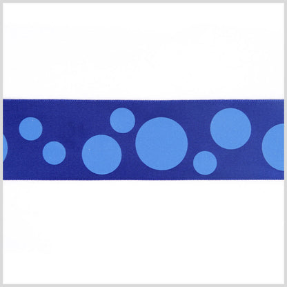 7/8" Royal Polka Dot Satin Ribbon