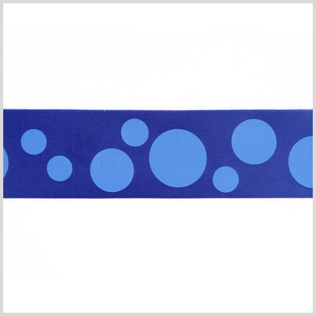 7/8" Royal Polka Dot Satin Ribbon