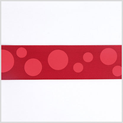 1.5 Red Polka Dot Satin Ribbon