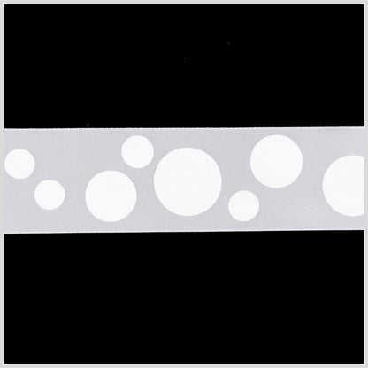 1.5 White Polka Dot Satin Ribbon