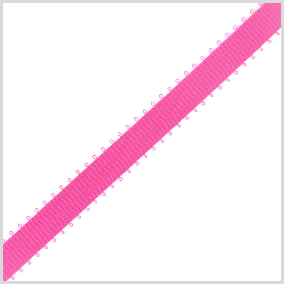 3/16 Shocking Pink Double Face Feather Edge Satin Ribbon