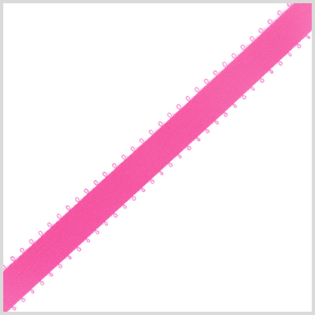 3/16 Shocking Pink Double Face Feather Edge Satin Ribbon
