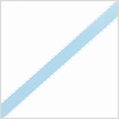 3/16 Light Blue Double Face Feather Edge Satin Ribbon