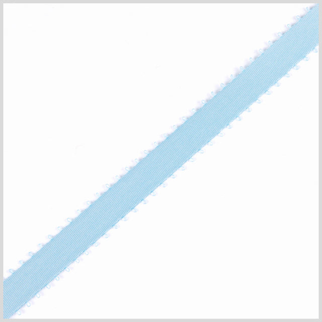 3/16 Light Blue Double Face Feather Edge Satin Ribbon