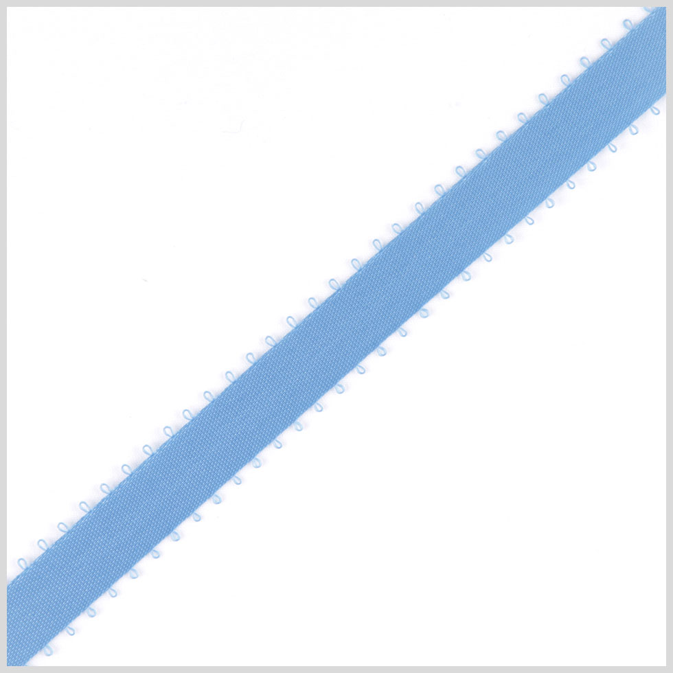 3/16 Lace Blue Double Face Feather Edge Satin Ribbon