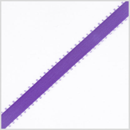 3/16 Purple Double Face Feather Edge Satin Ribbon