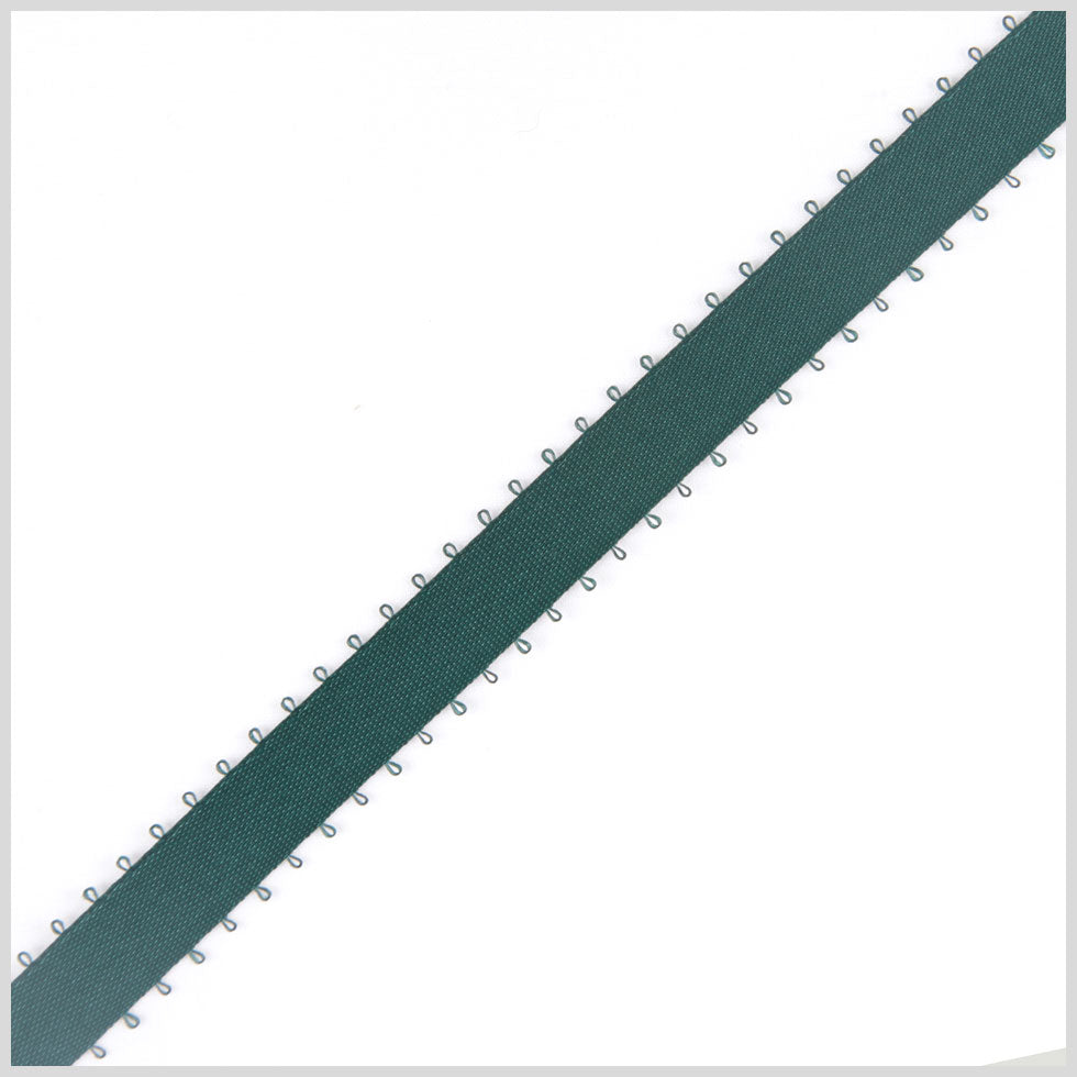 3/16 Hunter Double Face Feather Edge Satin Ribbon