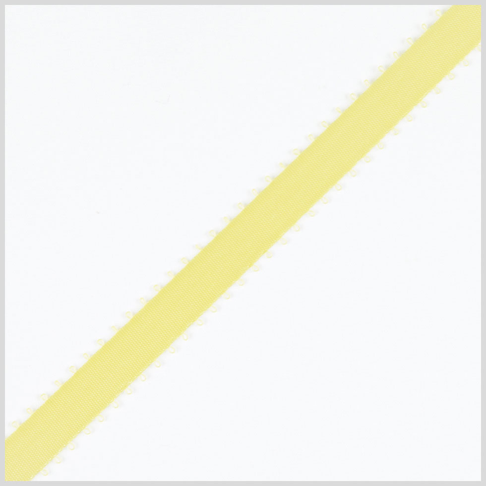 3/16 Lemon Double Face Feather Edge Satin Ribbon