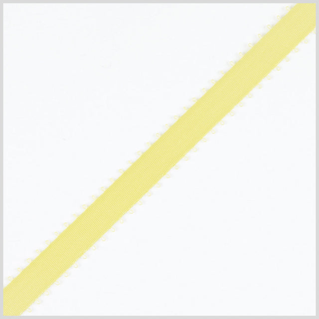 3/16 Lemon Double Face Feather Edge Satin Ribbon