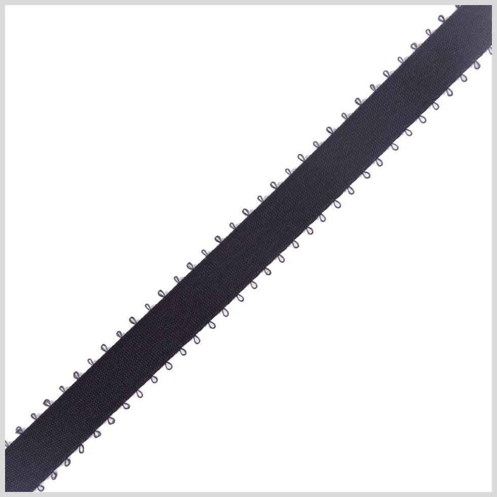 3/8 Black Double Face Feather Edge Satin Ribbon