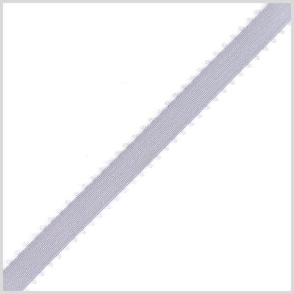 3/8" Light Gray Double Face Feather Edge Satin Ribbon