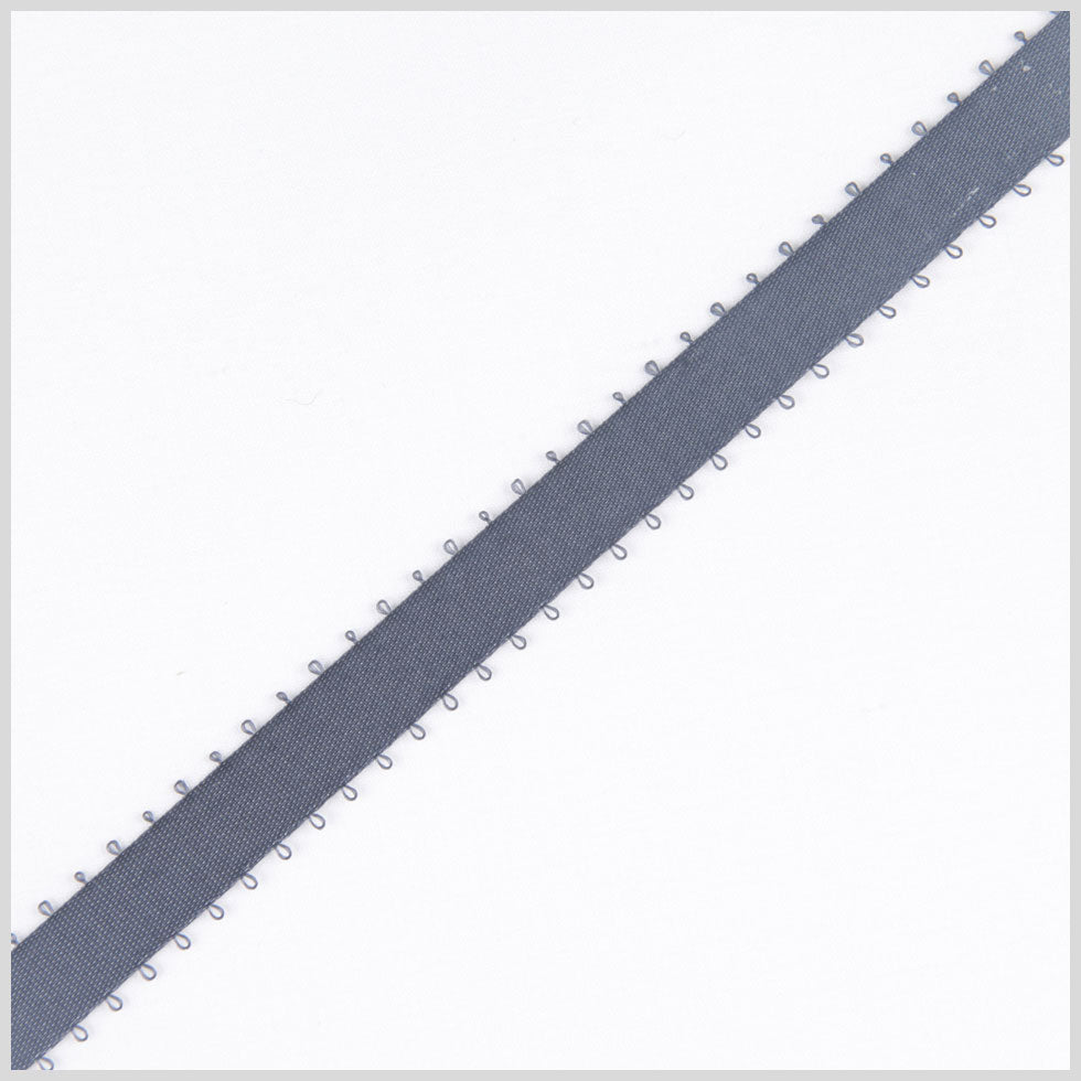 Dark Slate Double Face Feather Edge Satin Ribbon