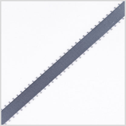 Dark Slate Double Face Feather Edge Satin Ribbon