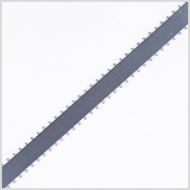 Dark Slate Double Face Feather Edge Satin Ribbon