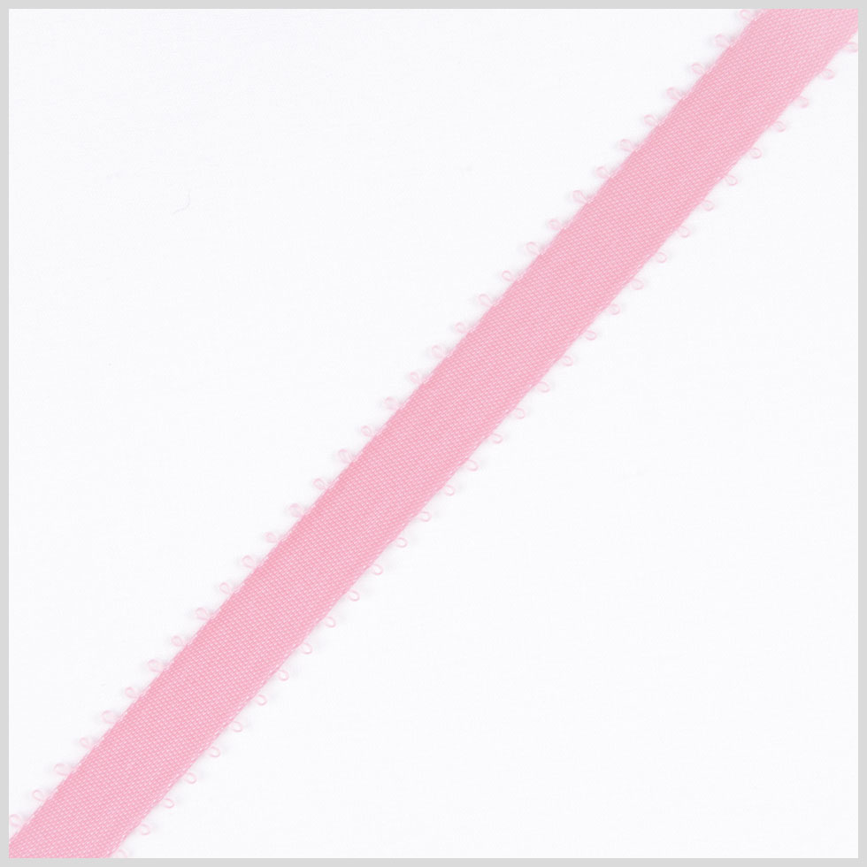 3/8 Pink Double Face Feather Edge Satin Ribbon