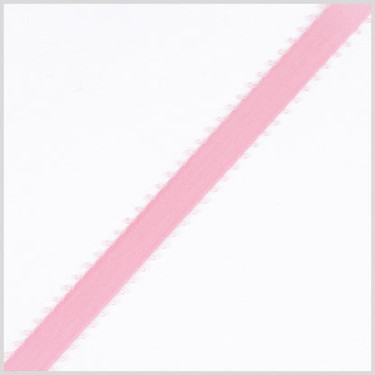 3/8 Pink Double Face Feather Edge Satin Ribbon