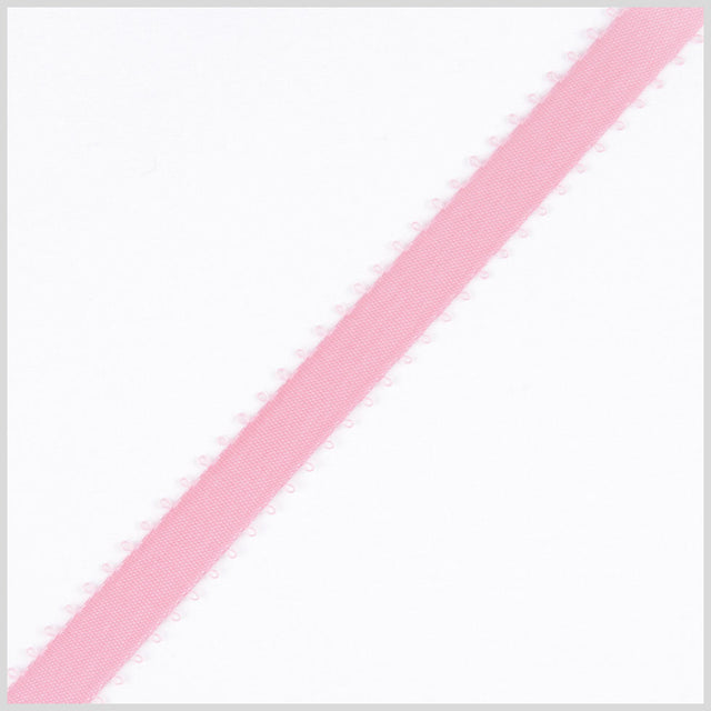 3/8 Pink Double Face Feather Edge Satin Ribbon
