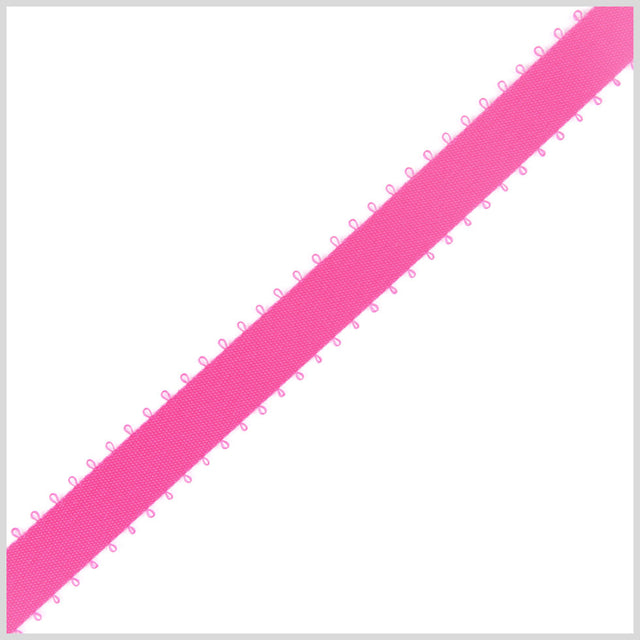 3/8 Shocking Pink Double Face Feather Edge Satin Ribbon