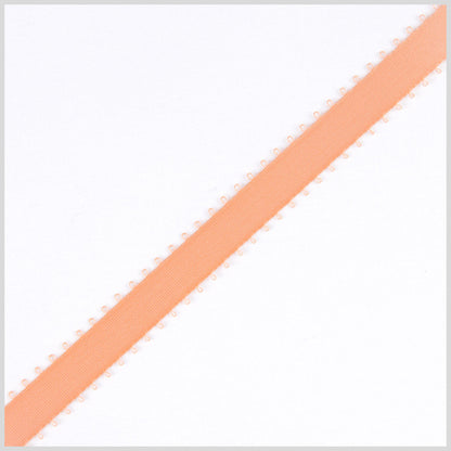 3/8" Peach Double Face Feather Edge Satin Ribbon