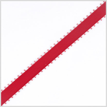 3/8 Red Double Face Feather Edge Satin Ribbon