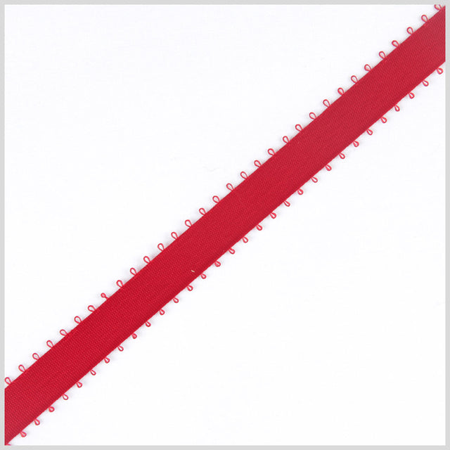 3/8 Red Double Face Feather Edge Satin Ribbon