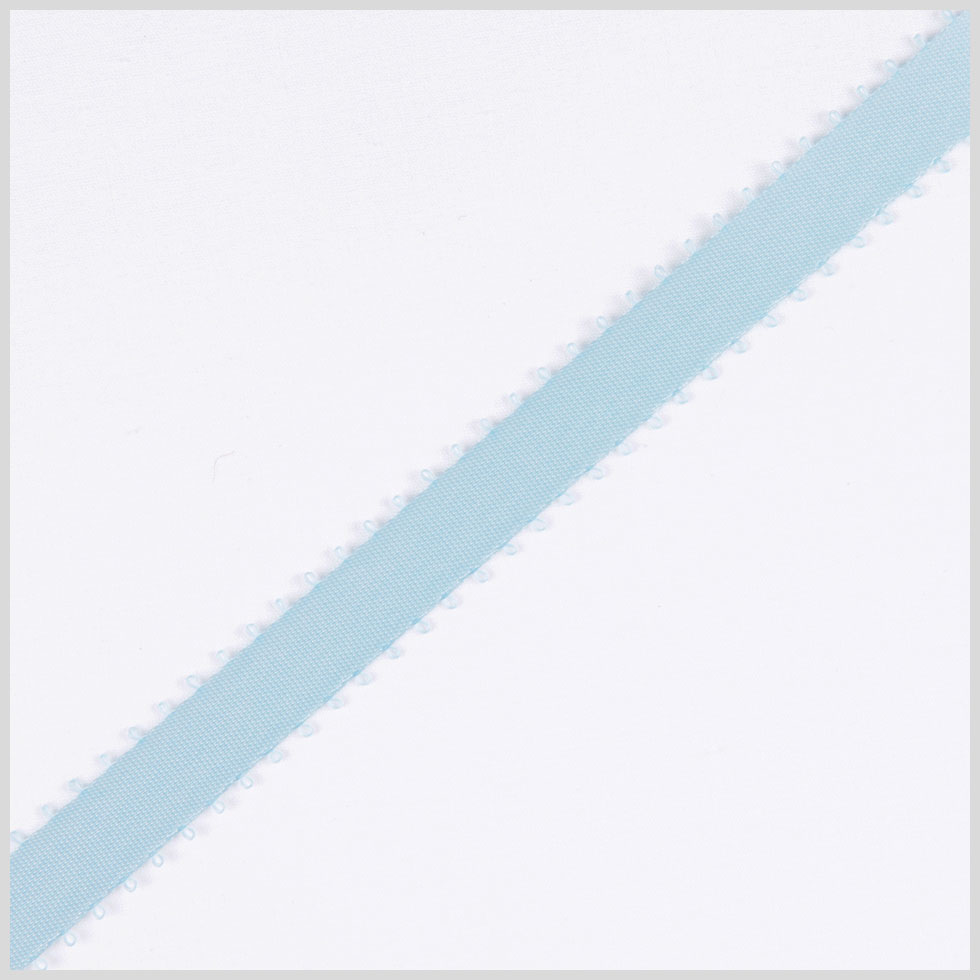 3/8 Light Blue Double Face Feather Edge Satin Ribbon