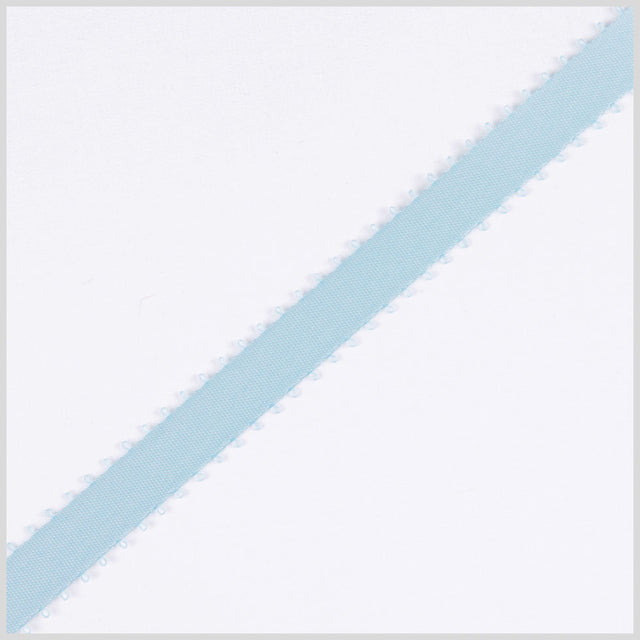 3/8 Light Blue Double Face Feather Edge Satin Ribbon