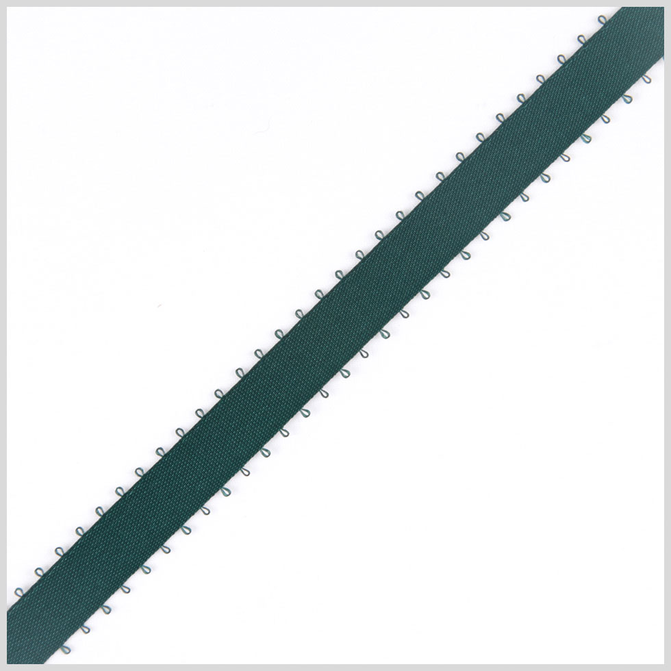 3/8 Hunter Double Face Feather Edge Satin Ribbon