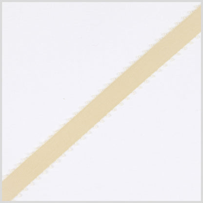3/8 Cream Double Face Feather Edge Satin Ribbon