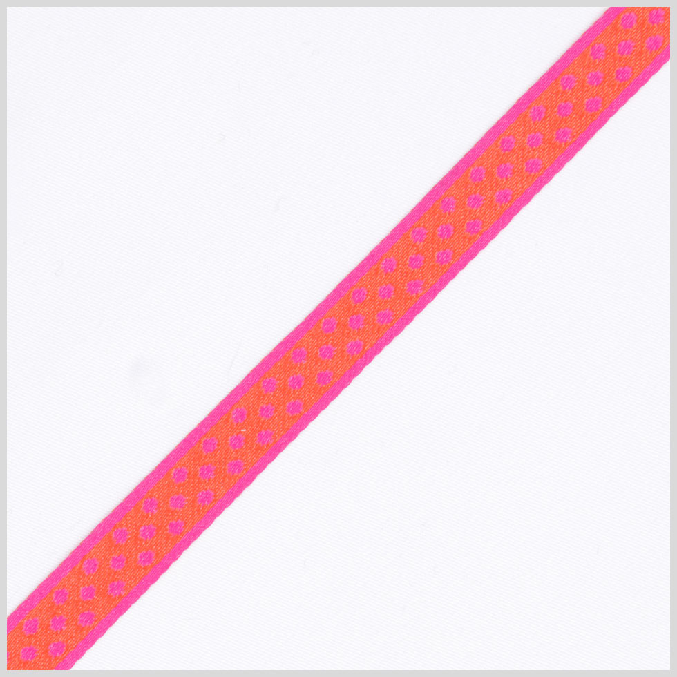 Hot Pink/Fuchsia French Jacquard Ribbon