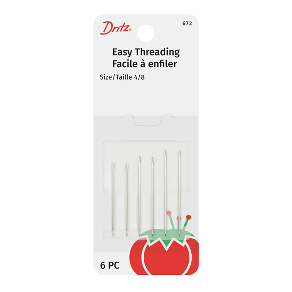 Dritz Easy Threading Hand Needles - Size 4/8 - 6 ct