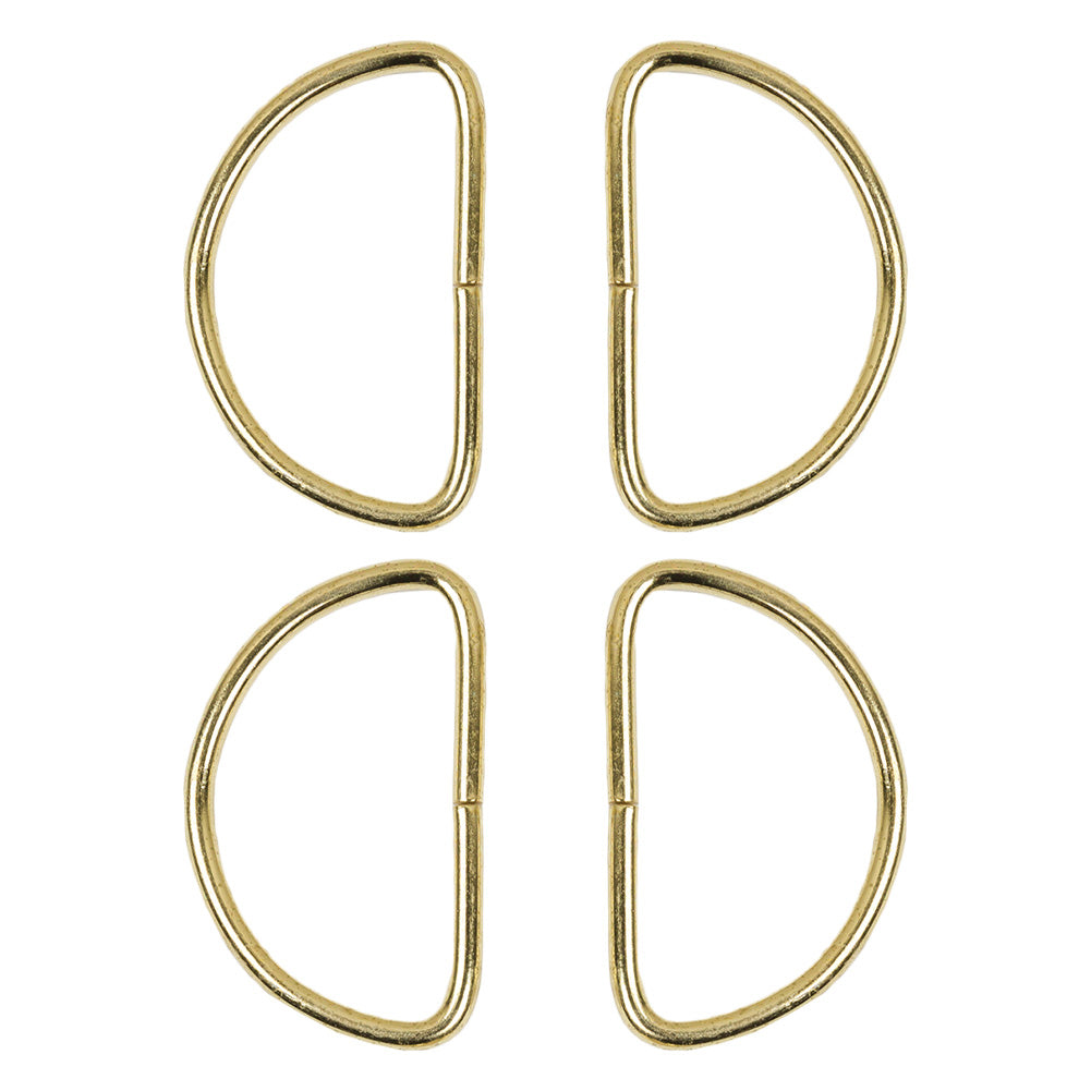 Dritz 4pc Gold D-Rings - 1.5&amp;quot; - Folded