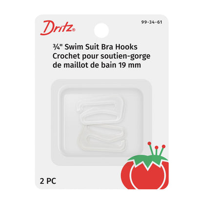 Dritz Swim Suit Bra G-Hooks - 0.75" Clear - 2pc