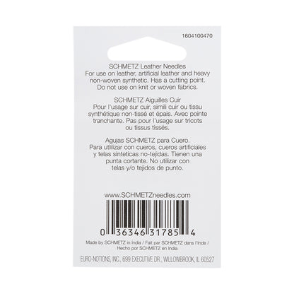Schmetz Leather Machine Needles - 100/16 - 5 ct