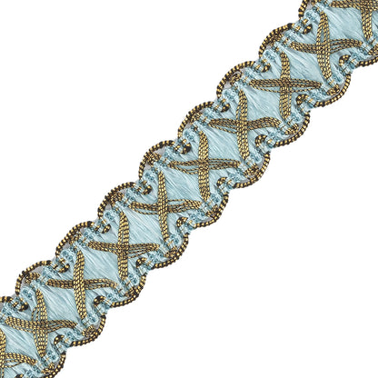 Blue/Gold Metallic Braid Detail