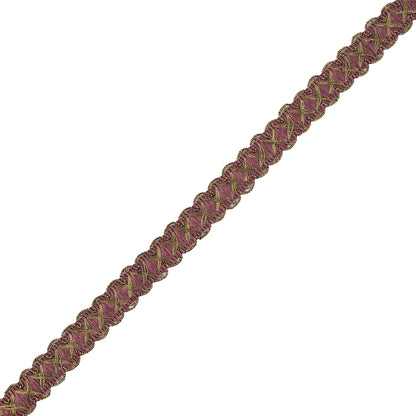 Wine/Gold Metallic Braid