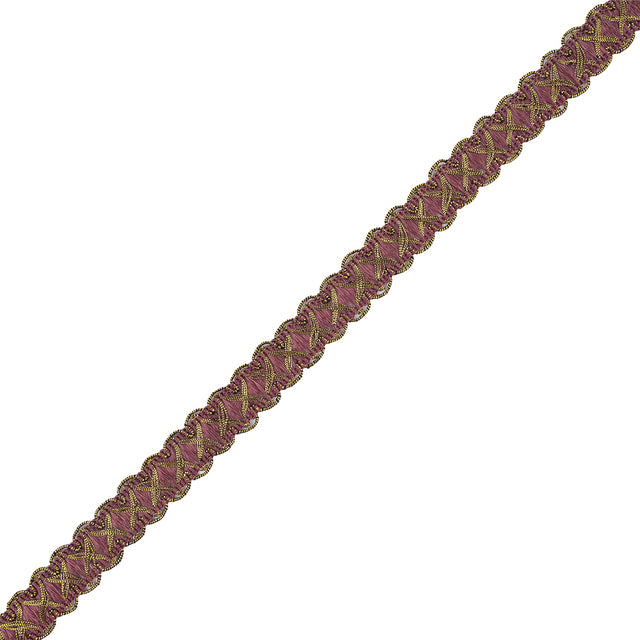 Wine/Gold Metallic Braid