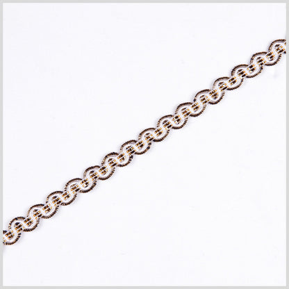 White/Gold Metallic Braid - 0.5