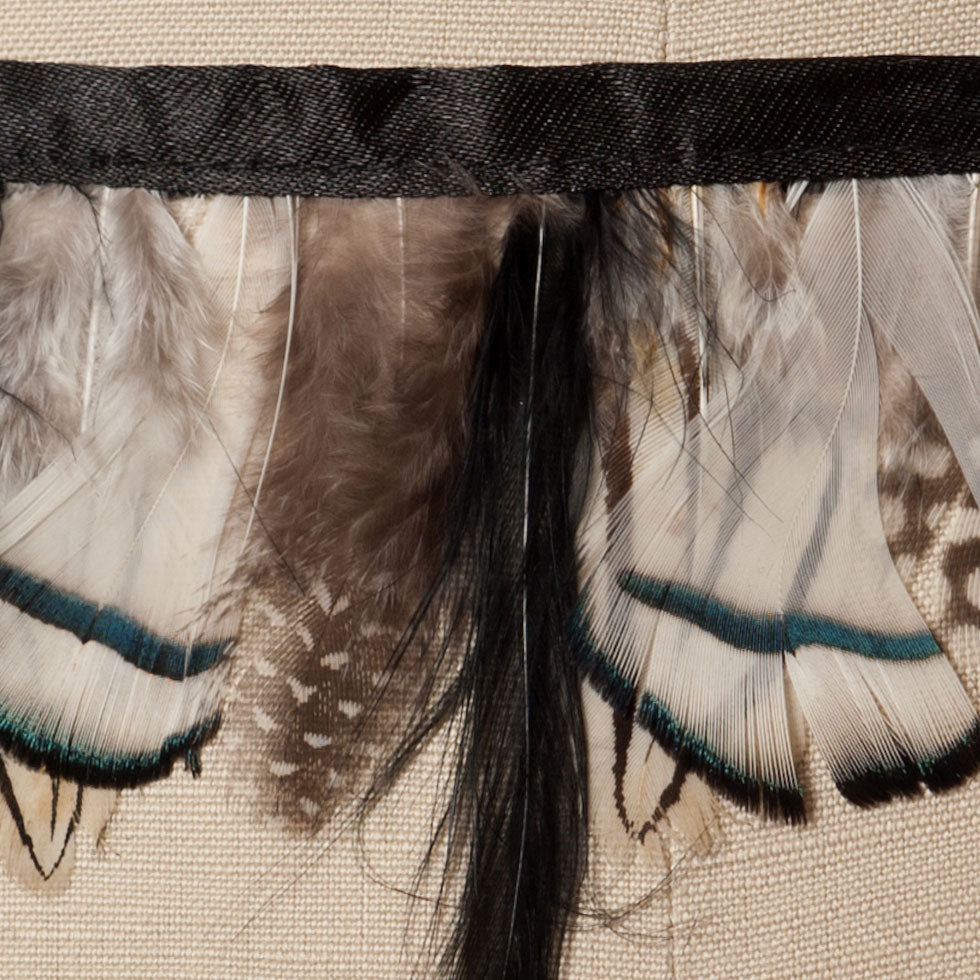 Black White Lady Amhurst Fringe Detail