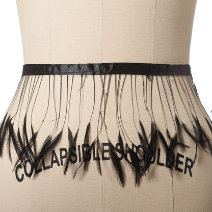 4.5 Black Feather Fringe