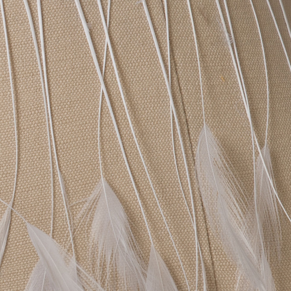 4.5 White Feather Fringe - Detail