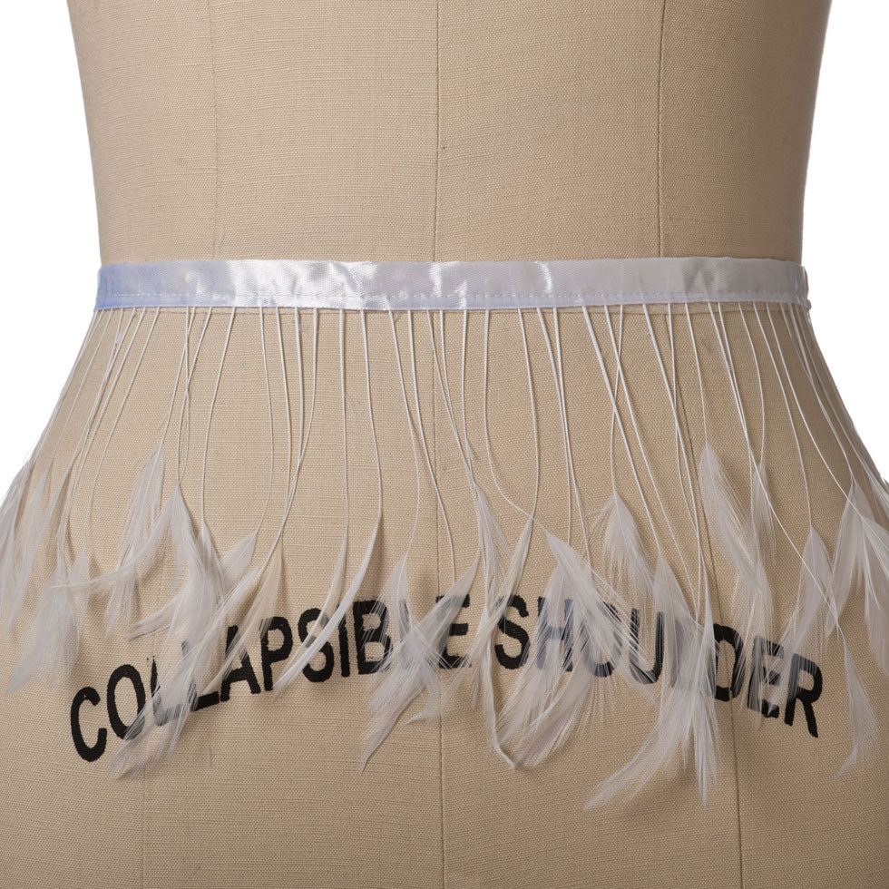 4.5 White Feather Fringe