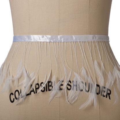 4.5 White Feather Fringe