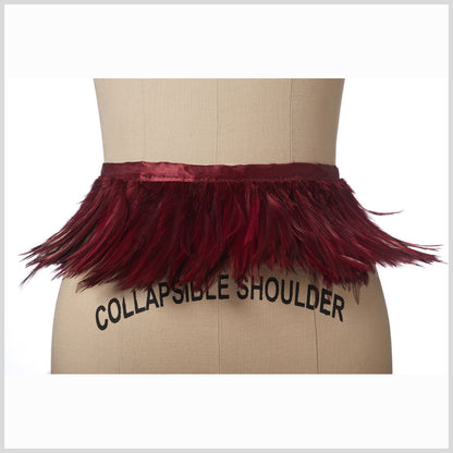 Wine Feather Fringe - Full