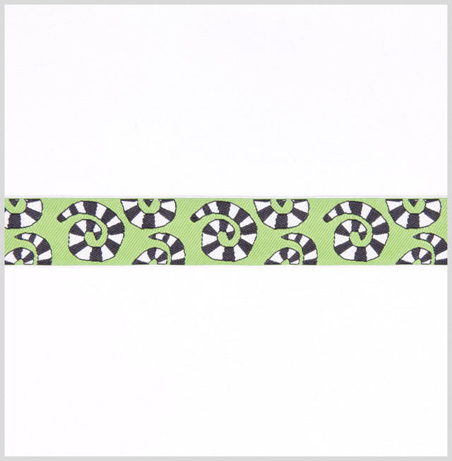 7/8 Green French Jacquard Ribbon