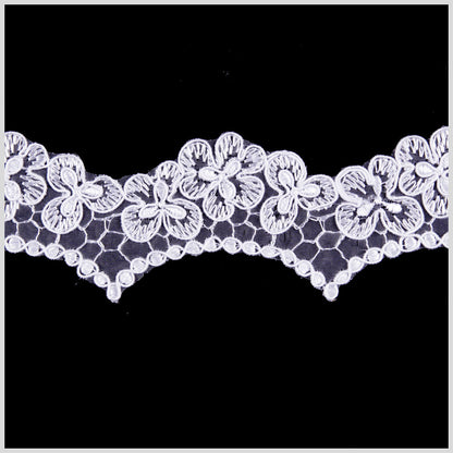 2 White Corded Lace